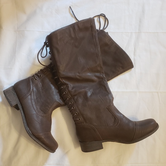 XOXO Shoes - XOXO Brown Lace Up Boots